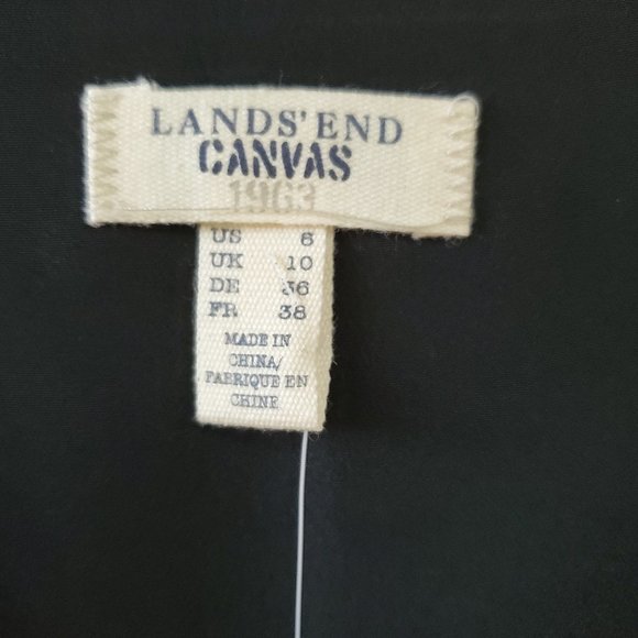 Lands End Canvas Pleated Ballet Dress, Black, Sleeveless Fit & Flare Size 6 - Picture 10 of 15